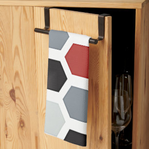 Modernes Art Hexagon Muster Geschirrtuch