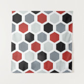 Modernes Art Hexagon Muster Wandteppich (Vorderseite)