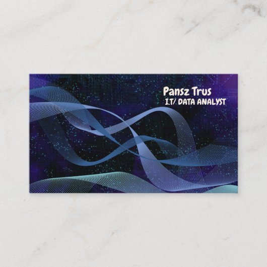 Modernes Art IT Data Analyst Visitenkarte (Vorderseite)