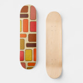 Modernes Art Square Muster Skateboard (Vorderseite)