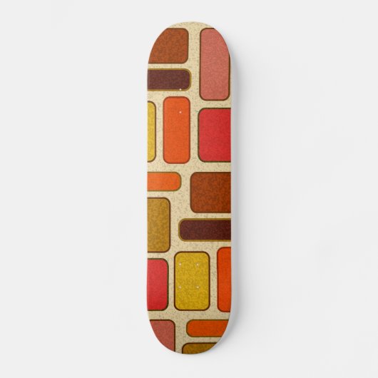 Modernes Art Square Muster Skateboard (Vorderseite)