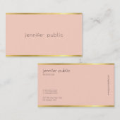 Modernes ästhetisches Design Elegante Farbe Gold S Visitenkarte (Vorne/Hinten)
