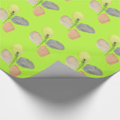 Modernes ästhetisches grünes Aquarellpapier Geschenkpapier (Ecke)