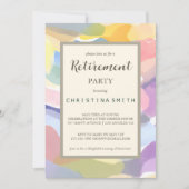 Modernes ästhetisches Pastell Spring Retirement Pa Einladung (Vorderseite)