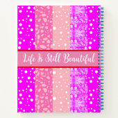 Modernes ästhetisches Rosa - Mit Monogramm Name Notizblock (Rückseite)