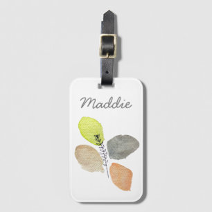 Modernes ästhetisches Wasserfarbenblatt Gepäckanhänger