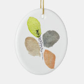 Modernes ästhetisches Wasserfarbenblatt Keramik Ornament (Rechts)