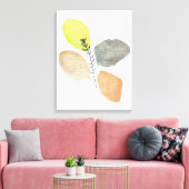 Modernes ästhetisches Wasserfarbenblatt Leinwanddruck (Insitu (Wohnzimmer))