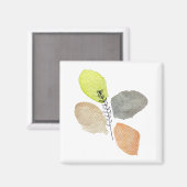 Modernes ästhetisches Wasserfarbenblatt Magnet (Vorderseite/Rückseite)