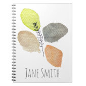 Modernes ästhetisches Wasserfarbenblatt Notizblock (Vorderseite)