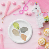 Modernes ästhetisches Wasserfarbenblatt Pappteller (Party)