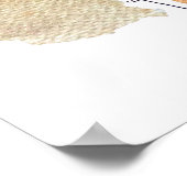 Modernes ästhetisches Wasserfarbenblatt Poster (Ecke)