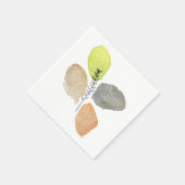 Modernes ästhetisches Wasserfarbenblatt Serviette (Ecke)