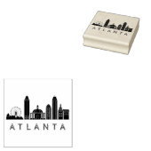 Modernes Atlanta Georgia Stilisierte Skyline Gummistempel (Stempel)