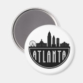 Modernes Atlanta Georgia Stilisierte Skyline Magnet (Vorderseite/Rückseite)