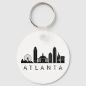 Modernes Atlanta Georgia Stilisierte Skyline Schlüsselanhänger (Vorderseite)