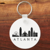 Modernes Atlanta Georgia Stilisierte Skyline Schlüsselanhänger (Vorderseite)