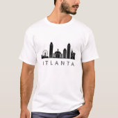 Modernes Atlanta Georgia Stilisierte Skyline T-Shirt (Vorderseite)