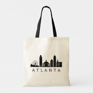 Modernes Atlanta Georgia Stilisierte Skyline Tragetasche