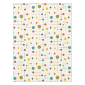 Modernes atomares Abstraktes Muster aus der Mitte Tischdecke (Vorderseite)