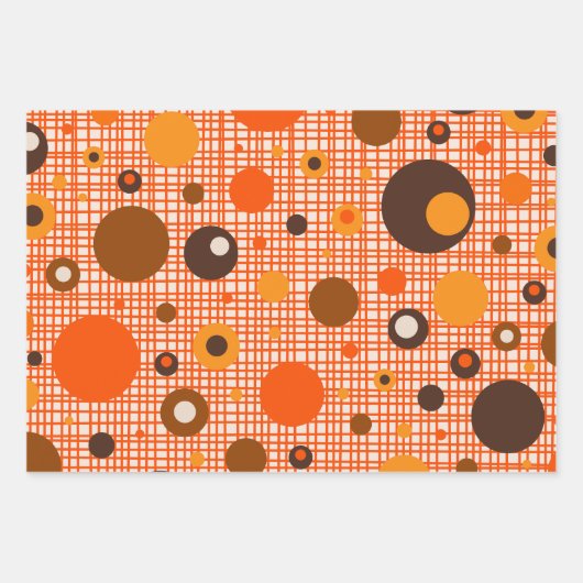 Modernes, atomares Dottern-Muster aus dem Mittelal Geschenkpapier Set (Vorderseite 2)