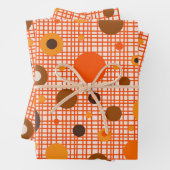 Modernes, atomares Dottern-Muster aus dem Mittelal Geschenkpapier Set (Beispiel)