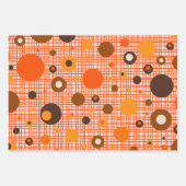 Modernes, atomares Dottern-Muster aus dem Mittelal Geschenkpapier Set (Vorderseite)