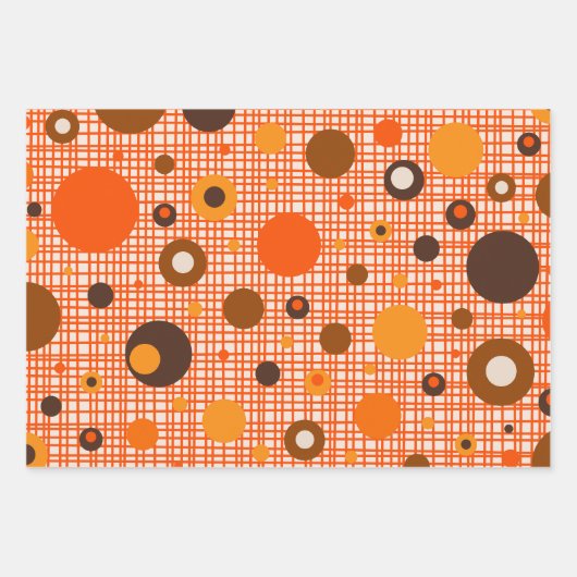 Modernes, atomares Dottern-Muster aus dem Mittelal Geschenkpapier Set (Vorderseite)