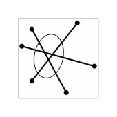 Modernes atomares Nukleares Sputnic-Atom des Mitte Gummistempel (Prägung)