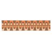 Modernes atomares Zipper-Muster aus der Mitte des  Kurzer Tischläufer (Horizontal)