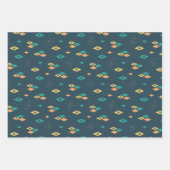 Modernes Atomdiamantenmuster aus dem Mittelalter Geschenkpapier Set (Vorderseite 2)