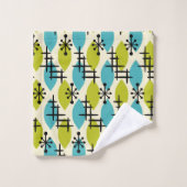 Modernes Atomfallmuster des Mittelalters Badhandtuch Set (Waschlappen)