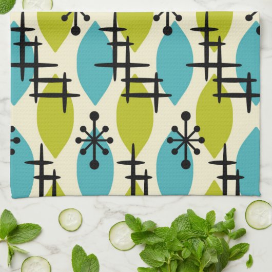 Modernes Atomfallmuster des Mittelalters Geschirrtuch (Gefaltet)