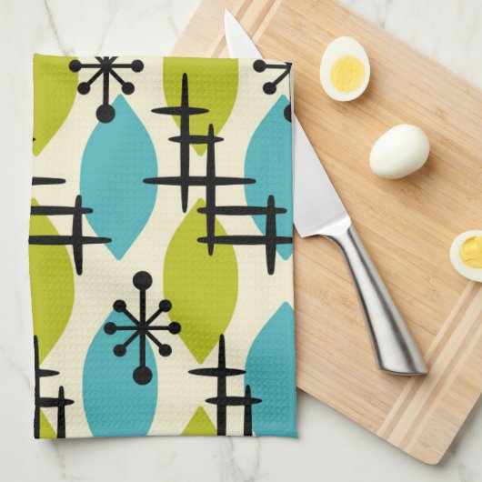 Modernes Atomfallmuster des Mittelalters Geschirrtuch (Viertel Falte)