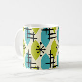 Modernes Atomfallmuster des Mittelalters Kaffeetasse (Vorderseite Links)