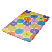 Modernes AtomFuture Retro-Muster Mitte des Jahrhun Badematte (Schrägansicht)