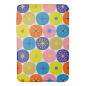 Modernes AtomFuture Retro-Muster Mitte des Jahrhun Badematte (Vorderseite Vertikal)