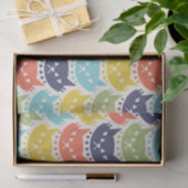 Modernes Atomkatzenmuster aus dem Mittelalter Seidenpapier (Geschenk)