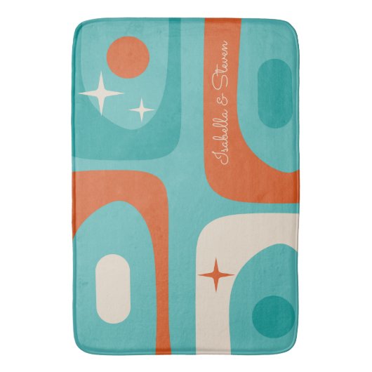 Modernes Atomkern Personalisiert Badematte (Vorderseite Vertikal)