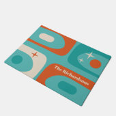 Modernes Atomkern Personalisiert Fußmatte (Schrägansicht)