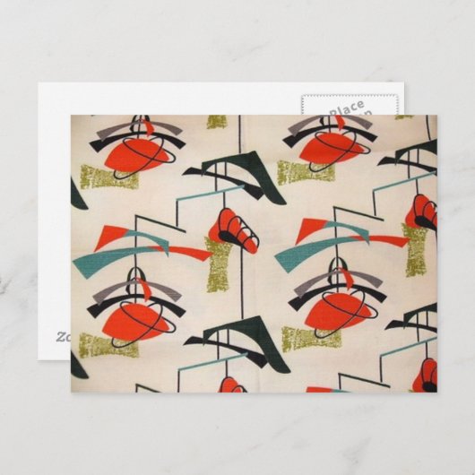 Modernes Atommaterial - Postkarte Mitte des Jahrhu (Vorne/Hinten)