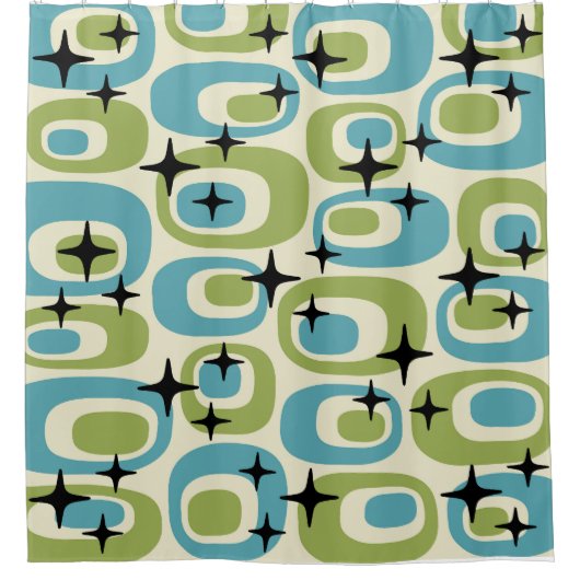 Modernes Atommuster aus dem Mittelalter Duschvorhang (Vorderseite)