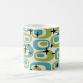 Modernes Atommuster aus dem Mittelalter Kaffeetasse (Mittel)