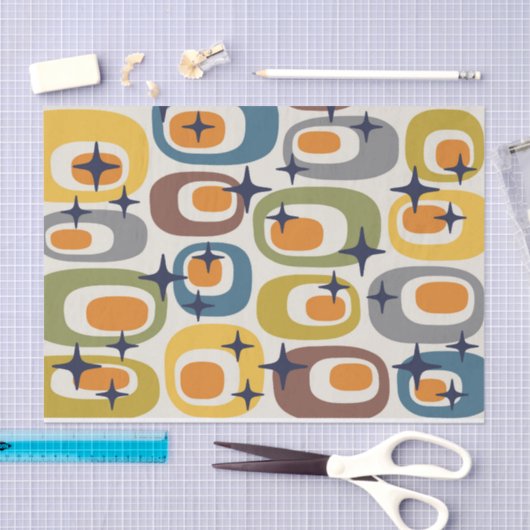 Modernes Atommuster aus dem Mittelalter Seidenpapier (Handwerk)