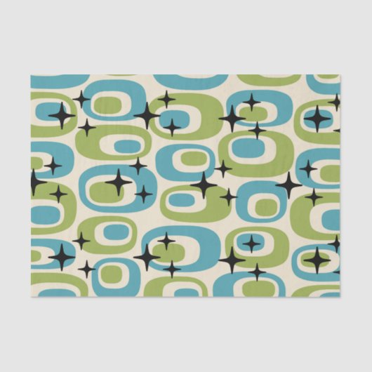 Modernes Atommuster aus dem Mittelalter Seidenpapier (Vorderseite)