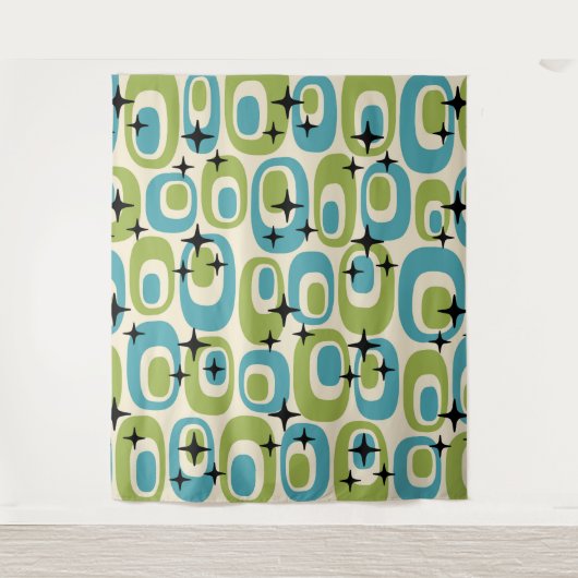 Modernes Atommuster aus dem Mittelalter Wandteppich (Vorderseite)