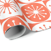 Modernes Atomreaktor Orange aus dem Mittelalter Geschenkpapier (Rolleneckpunkt)