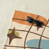 Modernes Atomsurfmuster aus dem Mittelalter Strandtuch (Beispiel)