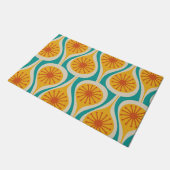 Modernes Atomtropfenmuster aus dem Mittelalter Fußmatte (Schrägansicht)