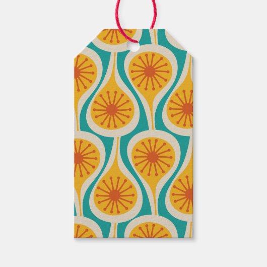 Modernes Atomtropfenmuster aus dem Mittelalter Geschenkanhänger (Vorderseite)